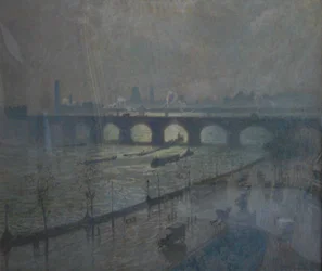  Waterloo Bridge, sun and rainnNederlands: Waterloo Bridge, zon en regenn